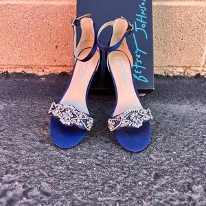 Betsey Johnson Blue Embellished Women's Sandals